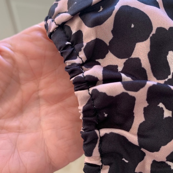 Leopard tie front elastic sleeve cardigan - Picture 7 of 8